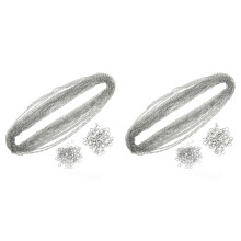 262Pcs Silver Chain Lobster Buckles Rings Set for Jewelry Making Decor