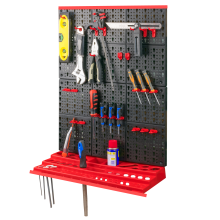 KCT 3 Pcs Plastic Wall Mounted Tool Board Rack Storage Garage Organiser Workshop DIY Shed Shelves
