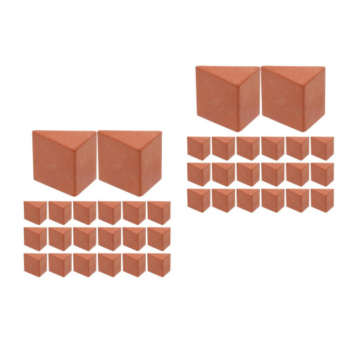 60Pcs Reusable Clay Mini Bricks for Detailed Miniature Building Craft