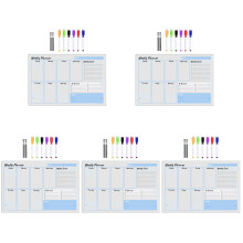 5Ensembles Tableau Effaçable Transparent