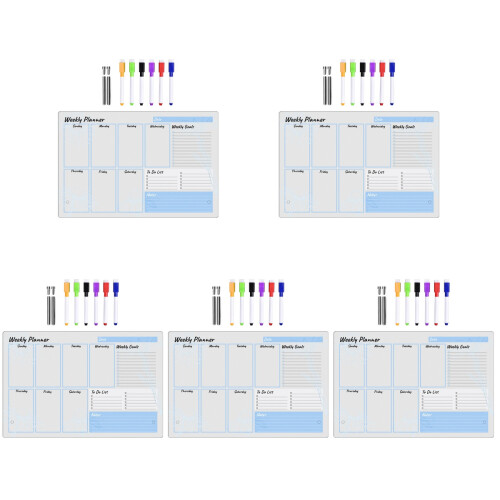 5Ensembles Tableau Effaçable Transparent