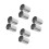 8Pièces Terminaisons Rampe Escalier Acier Inoxydable Élégantes Argent 1