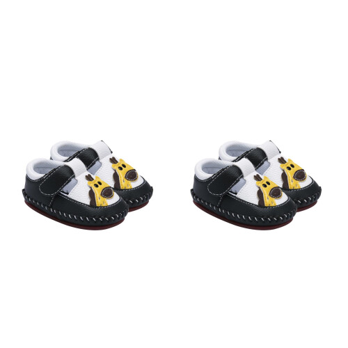 2Paires Mocassins Bébé PU Et