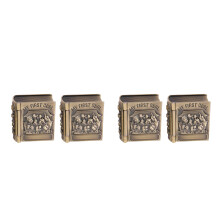 2Paires Boîtes Cadeaux Dorées Pour Rangement Souvenirs Enfants Chic