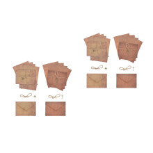 4Ensembles Ensemble Vintage Pour Fête En Kraft Coloré