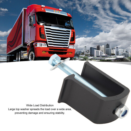 Durable Aluminum Truck Tool Box Clamp—Rust Proof Black Tie Down Set 2