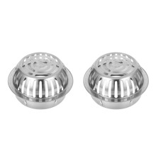 2Pièces Couvre Drain Toit Gouttière Acier Inox Protection Antiblocage