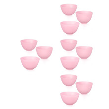 12Pcs Pink Silicone Facial Mask Bowls Durable DIY Beauty Mixing Bowls
