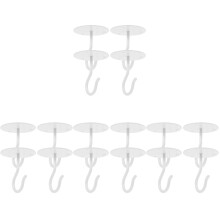 16Sets White Iron Ceiling Hooks Durable Plant Hangers for Home Use