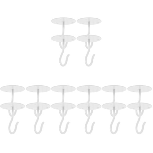 16Sets White Iron Ceiling Hooks Durable Plant Hangers for Home Use