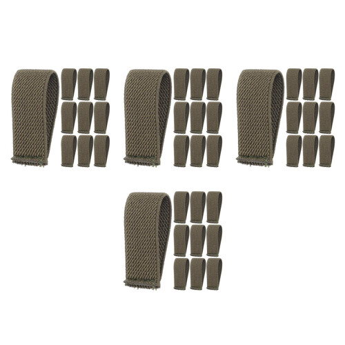 40Pcs Olive Green Elastic Belt Keepers Nylon Loops for Backpack Straps