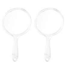 4Pcs Lightweight White Cosmetic Mirror Handheld for Women Travel Use