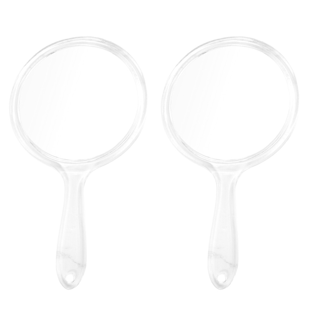 Happyyami White 4Pcs Lightweight Cosmetic Mirror Handheld For Women Travel Use