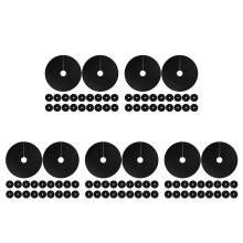 100Pcs Black Reusable Non-Woven Tree Mulch Ring Root Protection Mat