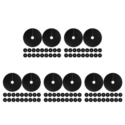 100Pcs Black Reusable Non-Woven Tree Mulch Ring Root Protection Mat