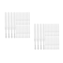 120Pcs Smooth Silicone Lip Brushes for Makeup and Lip Gloss in White