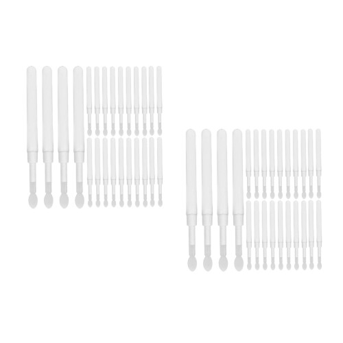120Pcs Smooth Silicone Lip Brushes for Makeup and Lip Gloss in White