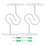 16Sets White Iron Ceiling Hooks Durable Plant Hangers for Home Use 2