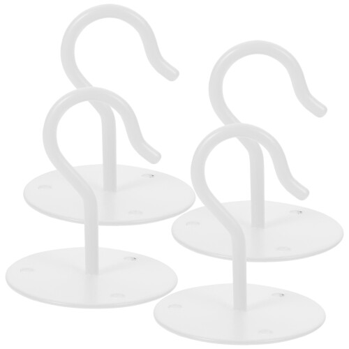 16Sets White Iron Ceiling Hooks Durable Plant Hangers for Home Use 2
