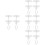 16Sets White Iron Ceiling Hooks Durable Plant Hangers for Home Use 7