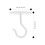 16Sets White Iron Ceiling Hooks Durable Plant Hangers for Home Use 10