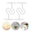 16Sets White Iron Ceiling Hooks Durable Plant Hangers for Home Use 11