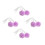 8Pièces Boules Fluffy Violet Pour Roller Accessoires Enfant 4