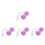 8Pièces Boules Fluffy Violet Pour Roller Accessoires Enfant 5
