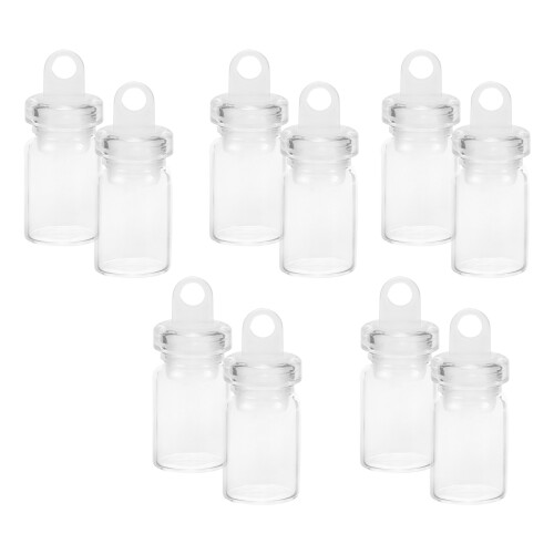 20Pièces Petits Flacons En Verre Transparent Bouchon 1