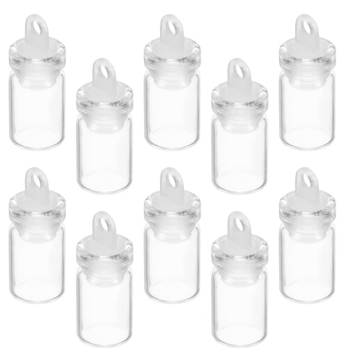 20Pièces Petits Flacons En Verre Transparent Bouchon 2