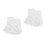 2Paires Mini Peluche Blanches Habillage Chic 5