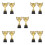 10Pièces Trophées Or Décor Compétition Remise Prix Étudiants 8