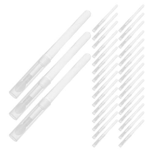120Pcs Smooth Silicone Lip Brushes for Makeup and Lip Gloss in White 1