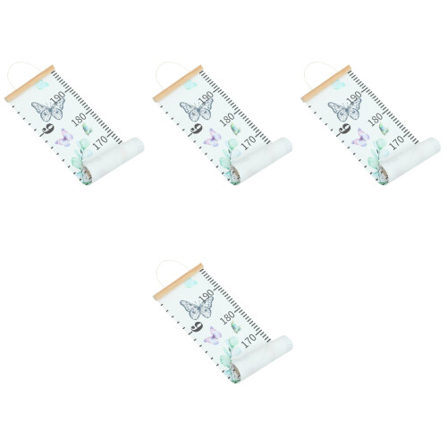 4Pièces Croissance Mural Bois Avec Motif 2