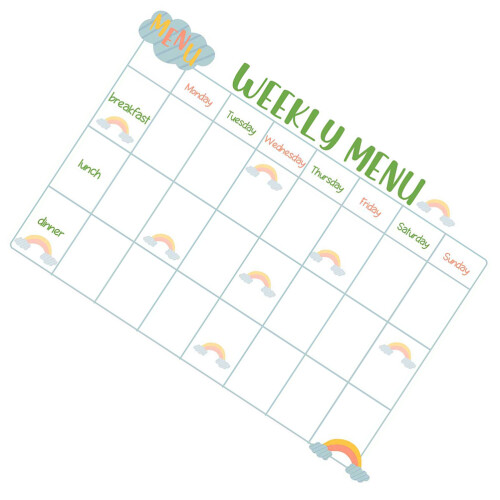 3Pièces Calendrier Menu Effaçable PVC Pour 2