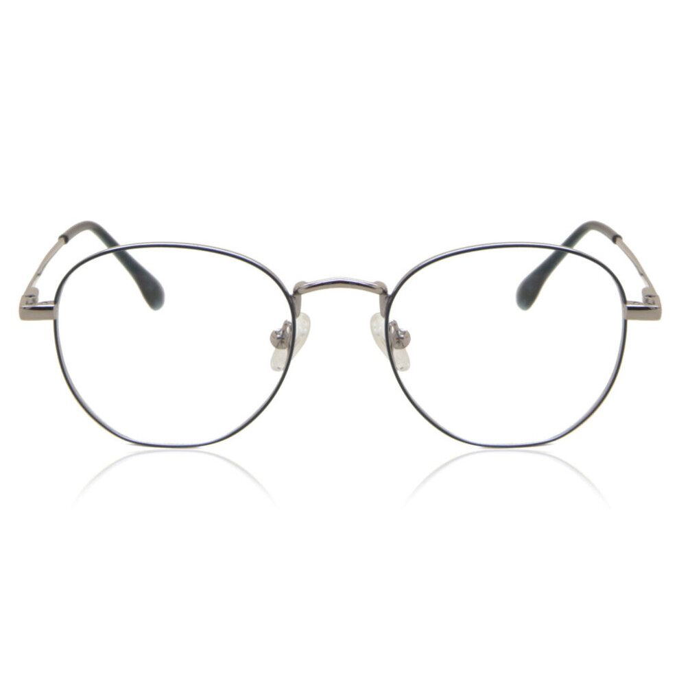 Smartbuy Collection Full Rim Oval Blue Gunmetal Hokk M298e Unisex Eyeglasses