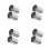 8Pièces Terminaisons Rampe Escalier Acier Inoxydable Élégantes Argent 4