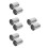 8Pièces Terminaisons Rampe Escalier Acier Inoxydable Élégantes Argent 6
