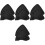 8Pièces Housses De En Nylon Noir Protecteur Durable Pour 4