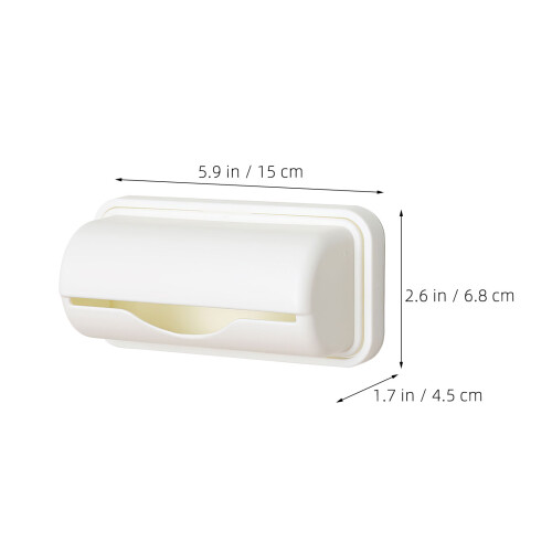 2Pcs Adhesive Garbage Bag Storage Box PP Wall Mounted Assorted Colors 1