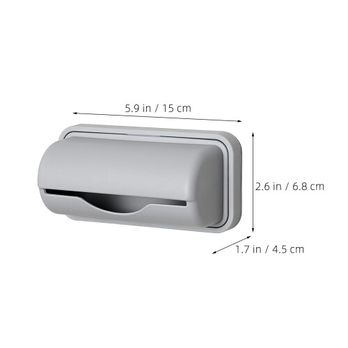2Pcs Adhesive Garbage Bag Storage Box PP Wall Mounted Assorted Colors 2