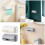 2Pcs Adhesive Garbage Bag Storage Box PP Wall Mounted Assorted Colors 7