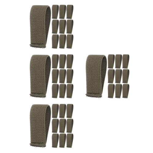 40Pcs Olive Green Elastic Belt Keepers Nylon Loops for Backpack Straps 2
