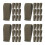 40Pcs Olive Green Elastic Belt Keepers Nylon Loops for Backpack Straps 7
