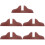 5Pcs Wooden Screen Divider Base Coffee Color Practical Room Partition 7