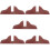 5Pcs Wooden Screen Divider Base Coffee Color Practical Room Partition 9