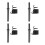 4Sets Versatile Pneumatic Rivet Hammer Kit Air Bits Alloy Steel 7