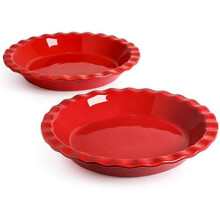 Ensemble de 2 plats à tarte en céramique de 23 cm