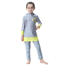 Girls floral rash guard swimsuit two piece grey 2 years
