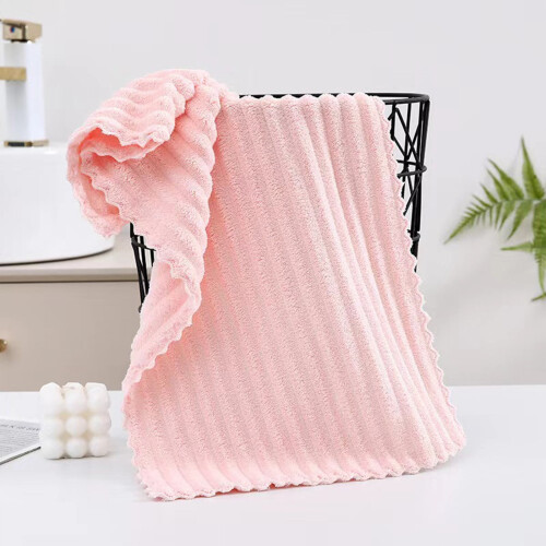 Ensemble de 2 serviettes en velours doux et absorbants 75 x 35 cm